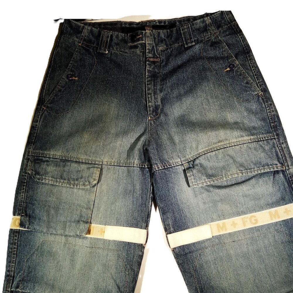 LE JEAN DE MARITHE FRANCOIS GIRBAUD Jeans  36  Thigh/Ankle Straps  Vintage 90's